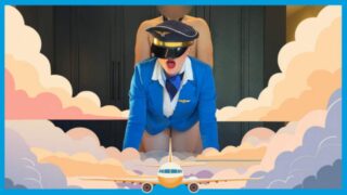 Sexy Stewardess betrapt Onderbroekenpiloot – Lexa